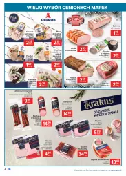 Gazetka promocyjna Carrefour - Gazetka Wielki wybór cenionych marek - Gazetka - ważna od 20.02 do 20.02.2021 - strona 4 - produkty: Piec, Kurczak, Kiełbasa wiejska, Ser, Por, Schab krotoszyński, Kurczak gotowany, Kiełbasa krakowska, Pasztet, Szynka konserwowa, Szynka, Smalec, Sport, Boczek, Kabanos, Kiełbasa