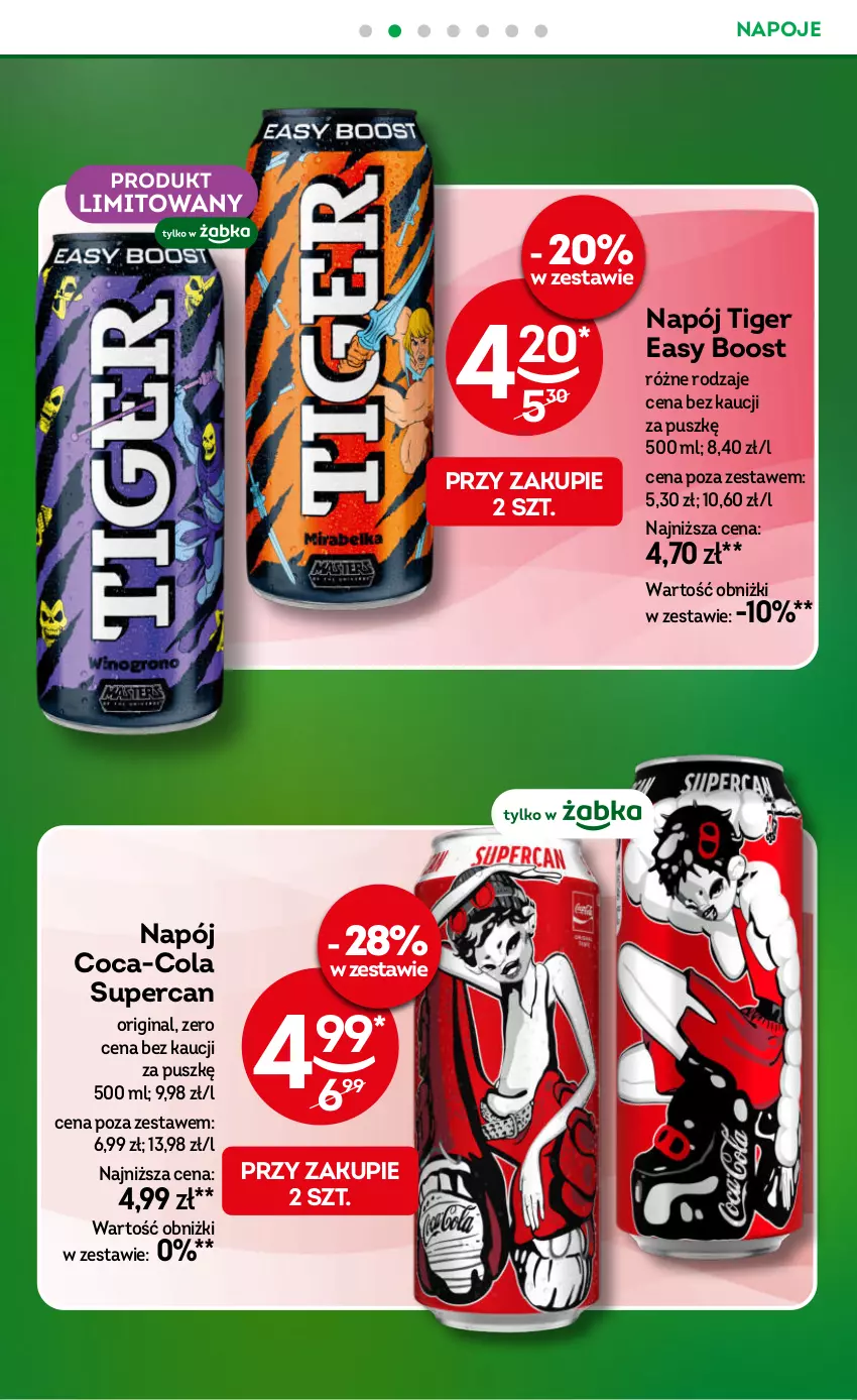 Gazetka promocyjna Żabka - gazetka-promocyjna-35-36-2026 - ważna 26.08 do 08.09.2026 - strona 14 - produkty: Coca-Cola, Gin, Napój, Napoje, Tiger