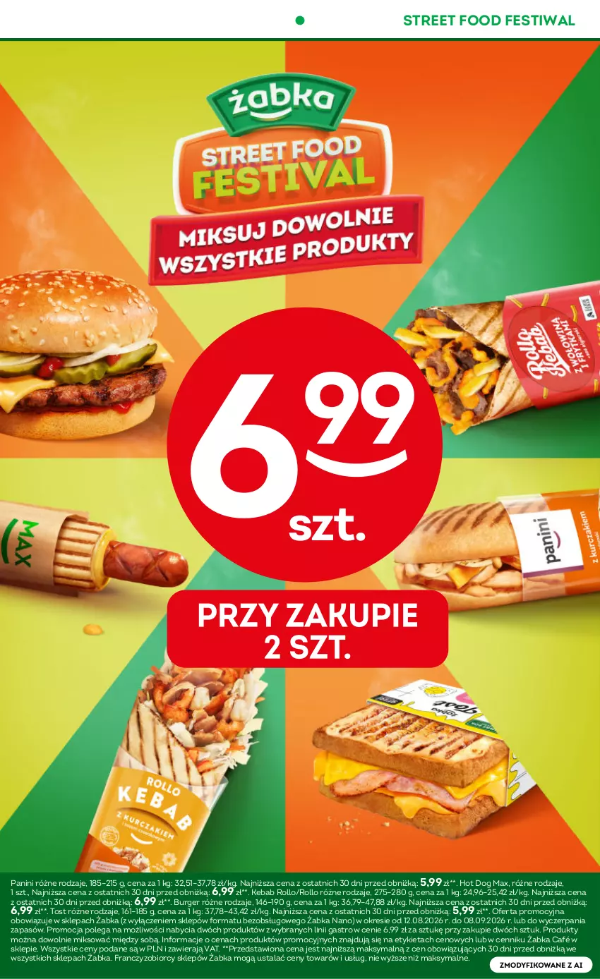 Gazetka promocyjna Żabka - gazetka-promocyjna-35-36-2026 - ważna 26.08 do 08.09.2026 - strona 5 - produkty: Burger, Hot dog, Kebab