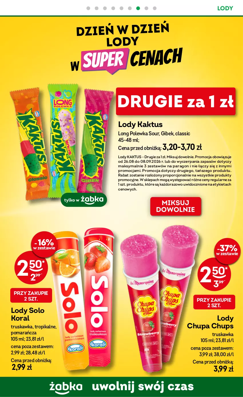 Gazetka promocyjna Żabka - gazetka-promocyjna-35-36-2026 - ważna 26.08 do 08.09.2026 - strona 52 - produkty: Chupa Chups, Kaktus, Lody, Por