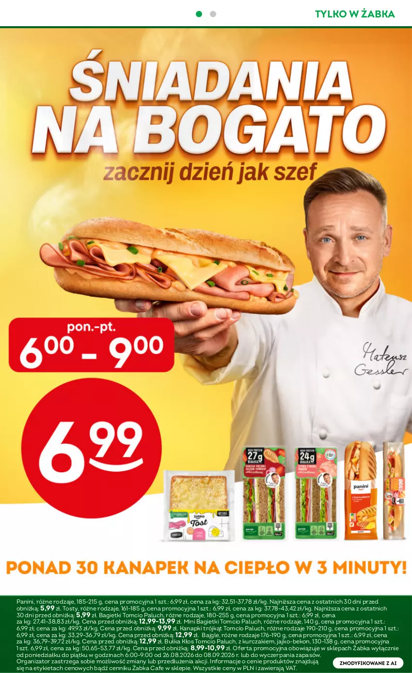 Gazetka promocyjna Żabka - gazetka-promocyjna-35-36-2026 - ważna 26.08 do 08.09.2026 - strona 6 - produkty: Bajgle, Beko, Bułka, Kurczak