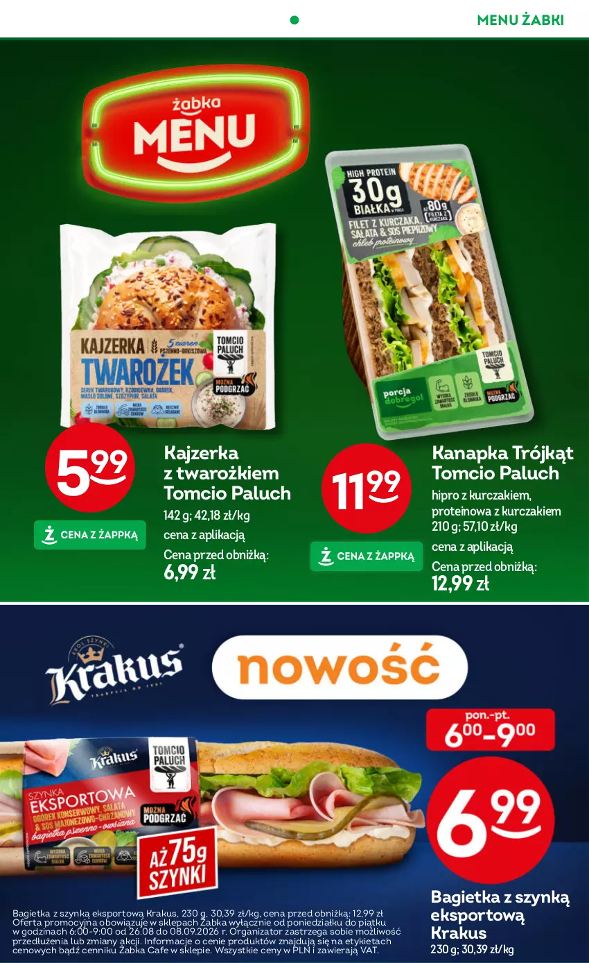 Gazetka promocyjna Żabka - gazetka-promocyjna-35-36-2026 - ważna 26.08 do 08.09.2026 - strona 61 - produkty: Bagietka, Kajzerka, Krakus, Kurczak, Por, Sport