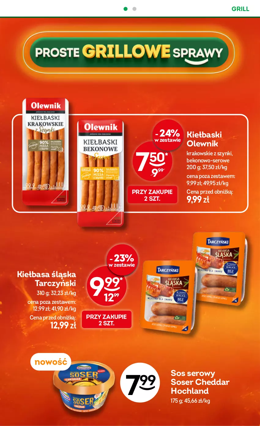 Gazetka promocyjna Żabka - gazetka-promocyjna-35-36-2026 - ważna 26.08 do 08.09.2026 - strona 62 - produkty: Beko, Cheddar, Grill, Hochland, Kiełbasa, Kiełbasa śląska, Olewnik, Ser, Sos, Tarczyński