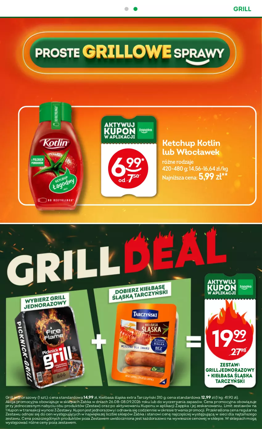 Gazetka promocyjna Żabka - gazetka-promocyjna-35-36-2026 - ważna 26.08 do 08.09.2026 - strona 63 - produkty: Grill, Ketchup, Kiełbasa, Kiełbasa śląska, Kotlin, Tarczyński, Tran