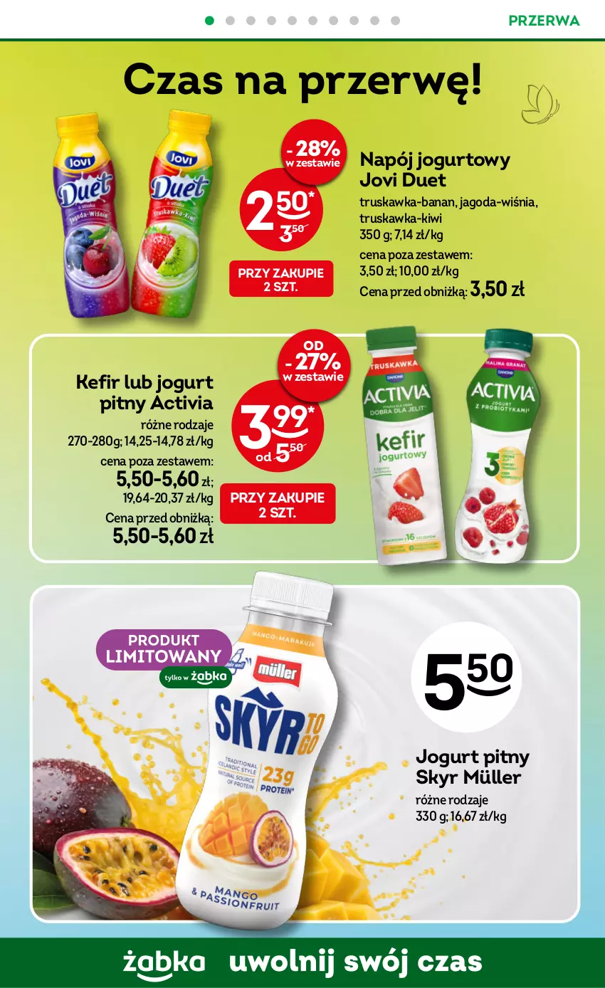 Gazetka promocyjna Żabka - gazetka-promocyjna-35-36-2026 - ważna 26.08 do 08.09.2026 - strona 70 - produkty: Activia, Jogurt, Jogurt pitny, Kefir, Kiwi, Müller, Napój, Napój jogurtowy