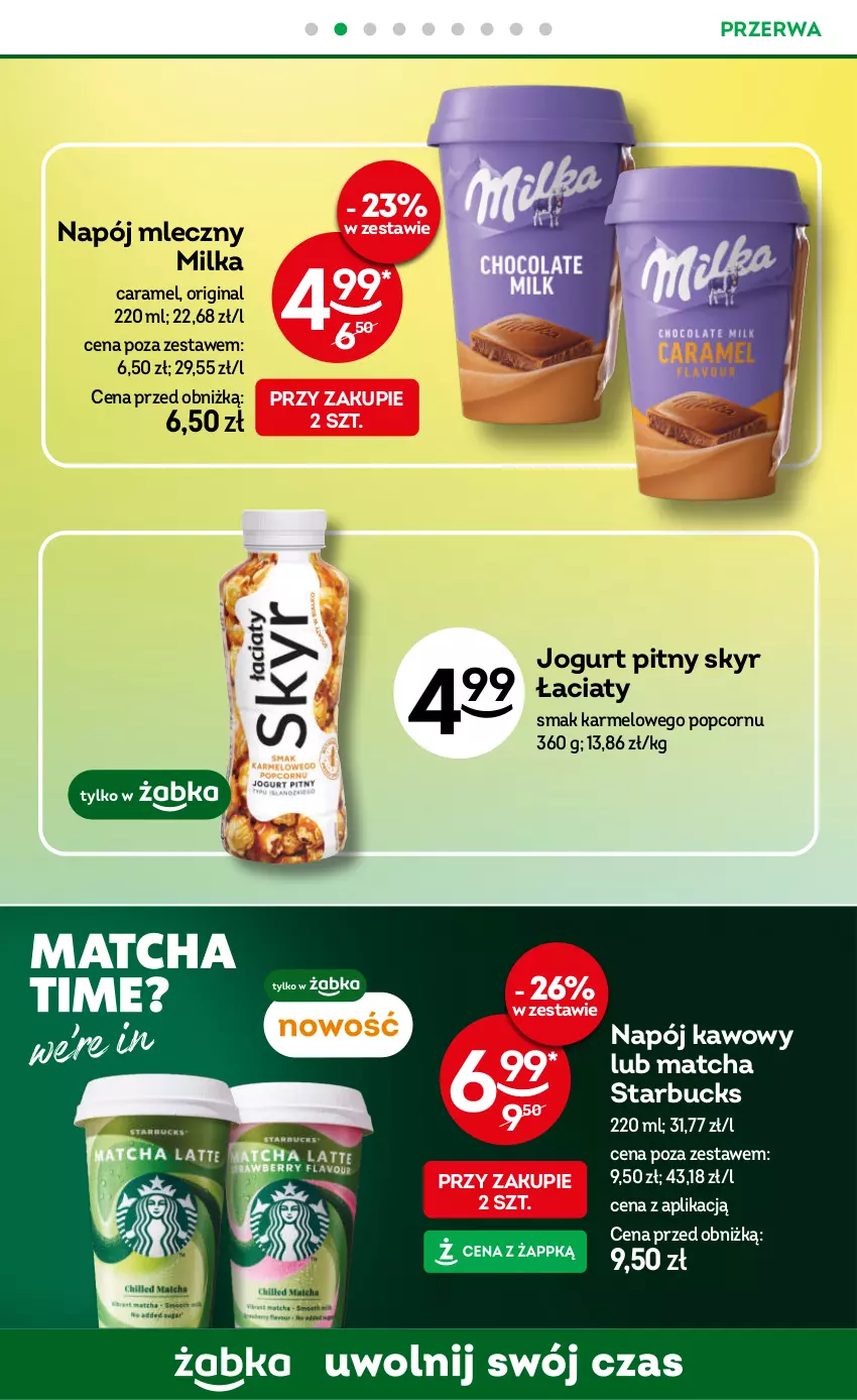 Gazetka promocyjna Żabka - gazetka-promocyjna-35-36-2026 - ważna 26.08 do 08.09.2026 - strona 71 - produkty: Gin, Jogurt, Jogurt pitny, Milka, Napój, Napój mleczny, Popcorn
