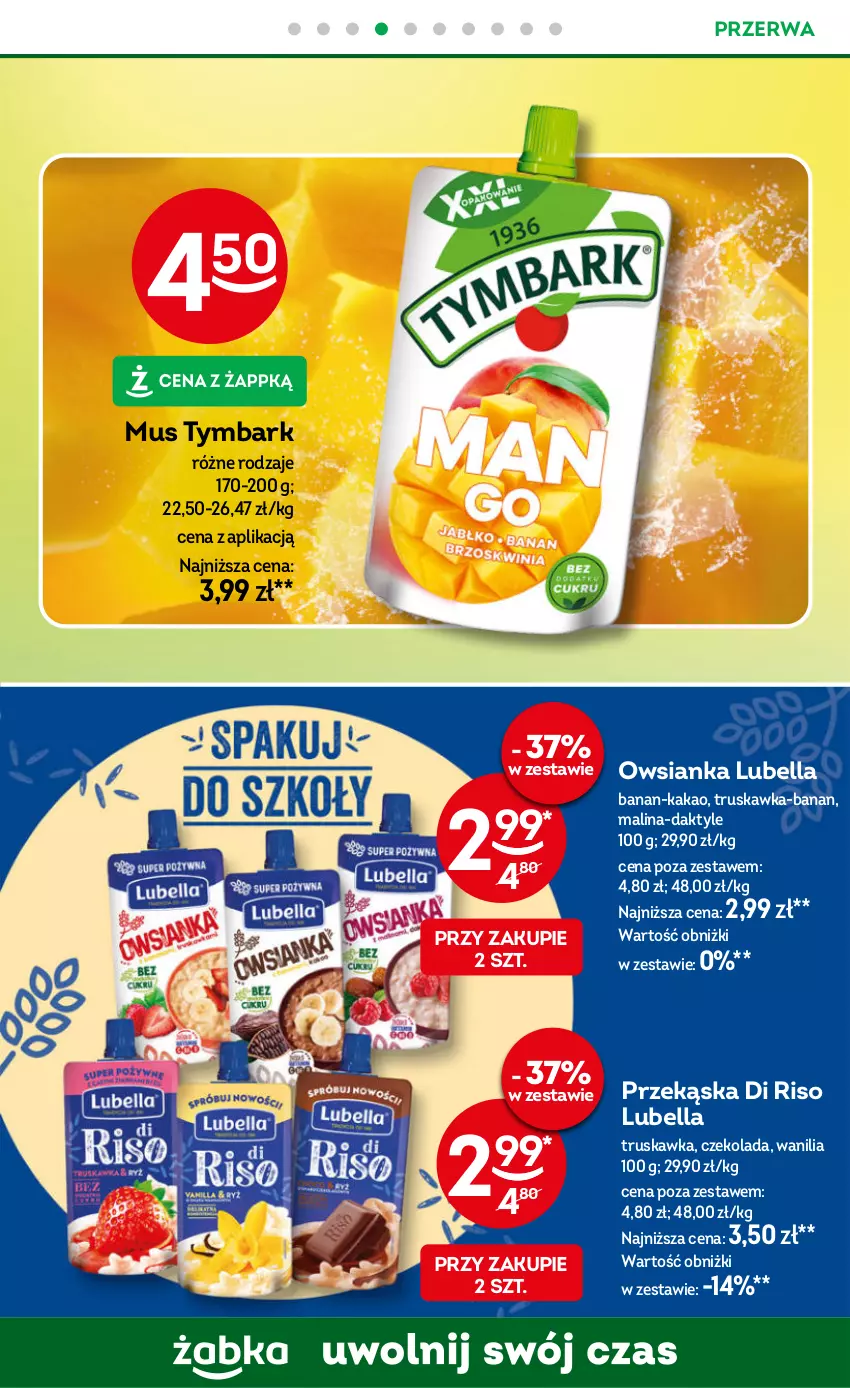 Gazetka promocyjna Żabka - gazetka-promocyjna-35-36-2026 - ważna 26.08 do 08.09.2026 - strona 73 - produkty: Bell, Bella, Czekolada, Daktyle, Kakao, Lubella, Mus, Owsianka, Tymbark