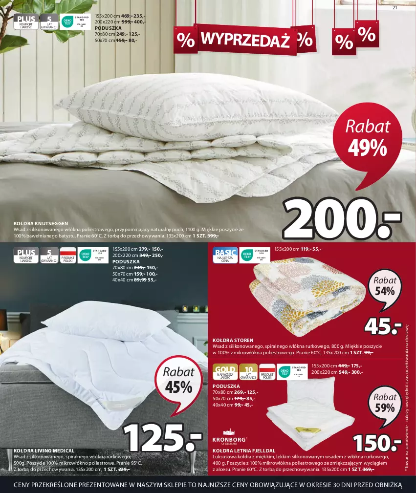 Gazetka promocyjna Jysk - Oferta tygodnia - ważna 21.06 do 25.07.2023 - strona 22 - produkty: Kołdra, Poduszka