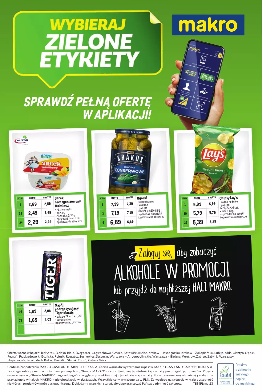 Gazetka promocyjna Makro - Kupujesz więcej płacisz mniej - ważna 02.05 do 31.05.2023 - strona 32 - produkty: Chipsy, Gra, Kosz, Lay’s, Napój, Papier, Rolmlecz, Rum, Ser, Serek, Serek homogenizowany, Sos, Szal, Tiger