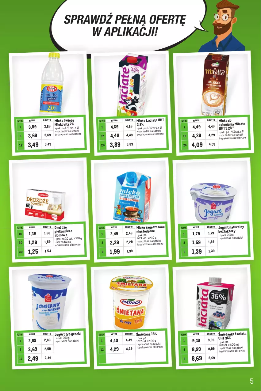 Gazetka promocyjna Makro - Kupujesz więcej płacisz mniej - ważna 02.05 do 31.05.2023 - strona 5 - produkty: Drożdże, Jogurt, Jogurt naturalny, Mleko, Mleko zagęszczone, Mlekovita