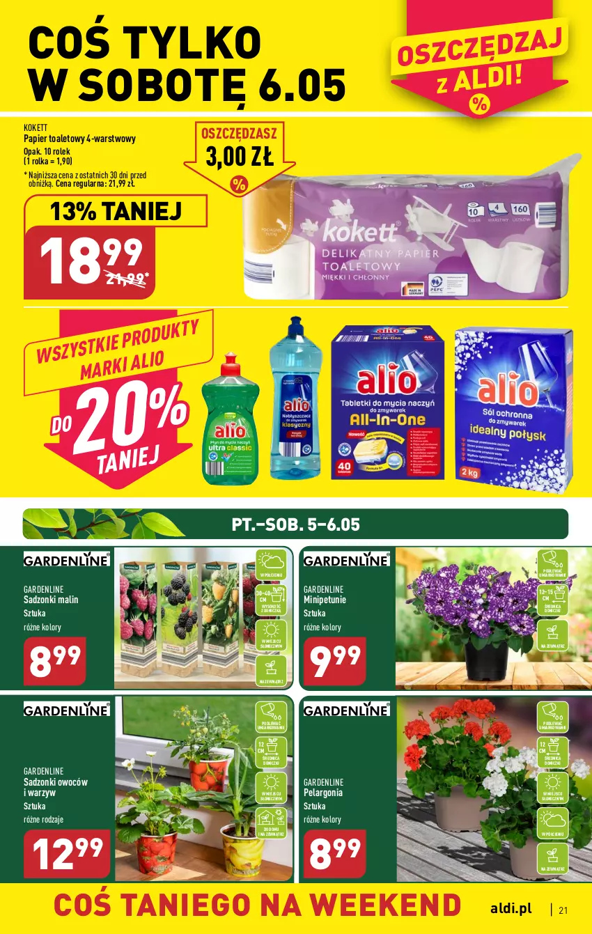 Gazetka promocyjna Aldi - Pełen katalog - ważna 04.05 do 06.05.2023 - strona 21 - produkty: Papier, Papier toaletowy, Sok