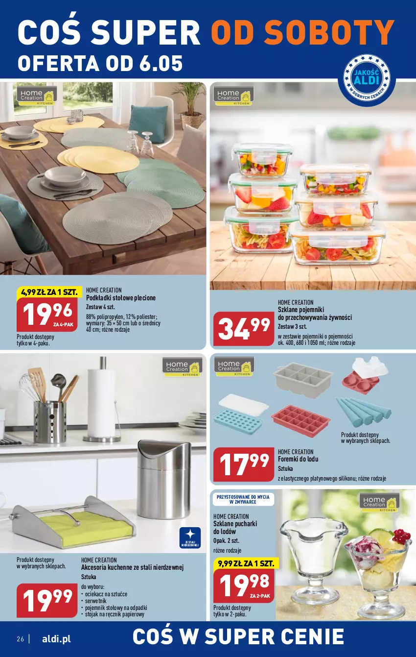 Gazetka promocyjna Aldi - Pełen katalog - ważna 04.05 do 06.05.2023 - strona 26 - produkty: Foremki, Ociekacz, Ociekacz na sztućce, Papier, Podkład, Pojemnik, Ręcznik, Ser, Stojak