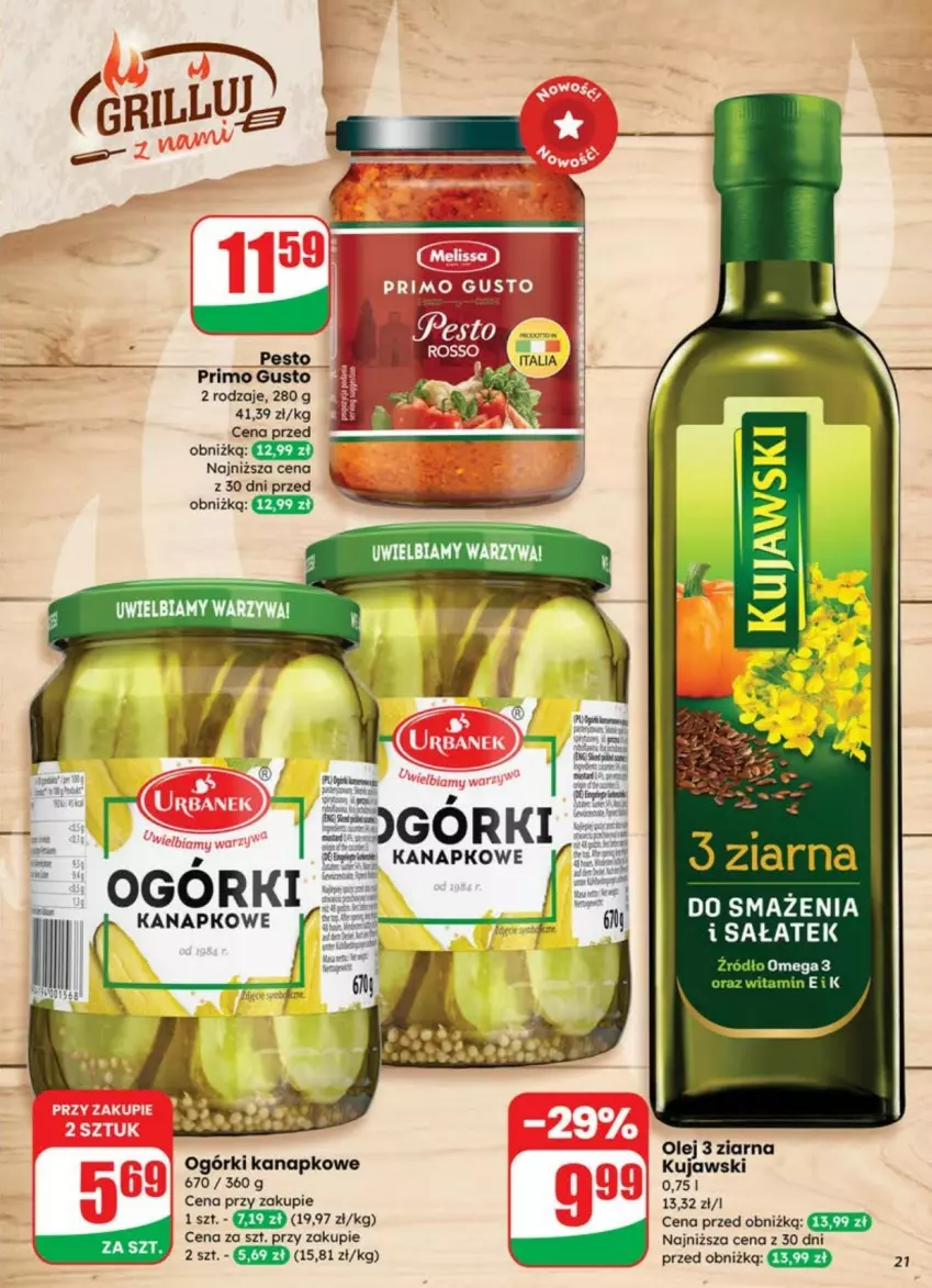 Gazetka promocyjna Dino - ważna 09.07 do 13.07.2025 - strona 14 - produkty: Kujawski, Olej, Pesto, Warzywa