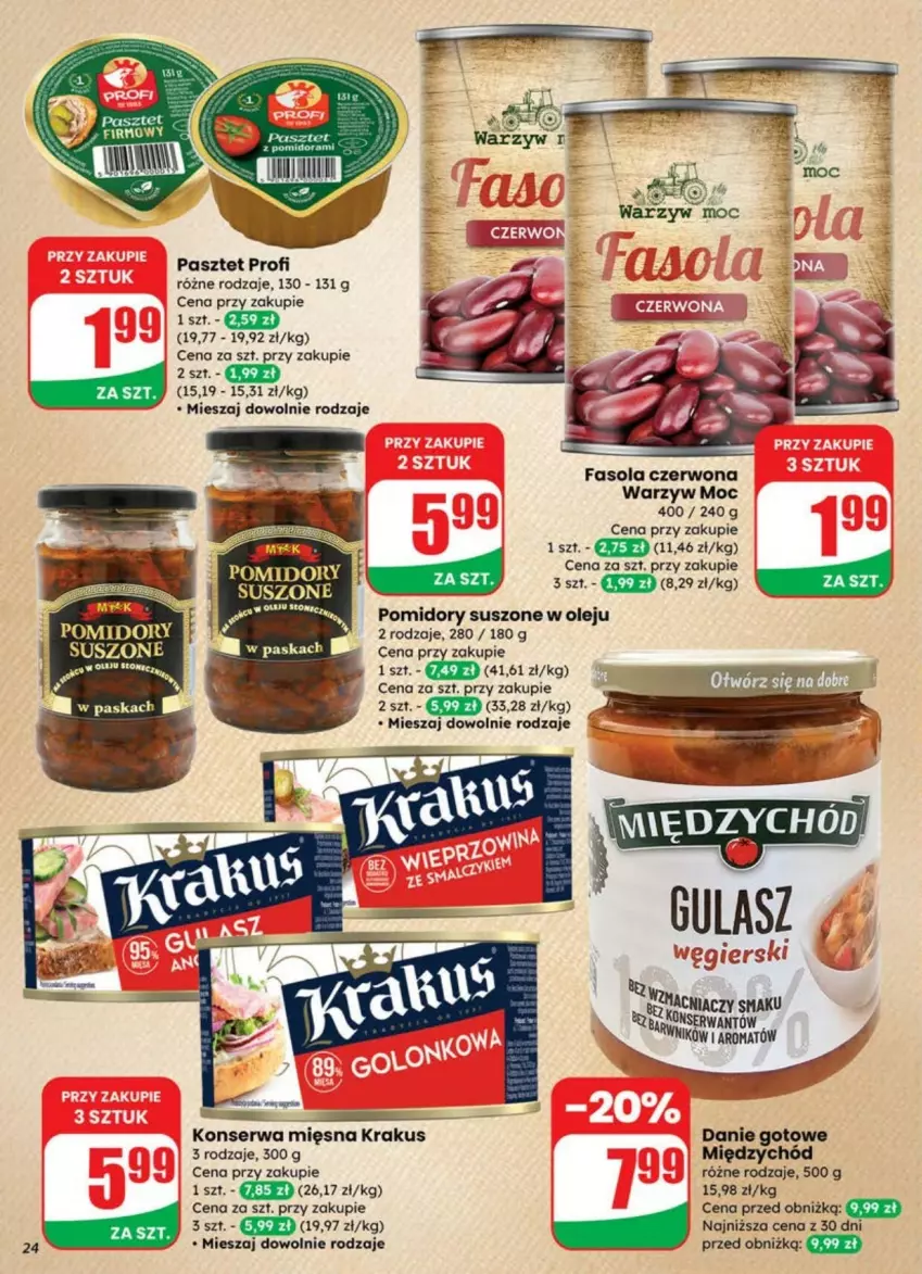 Gazetka promocyjna Dino - ważna 09.07 do 13.07.2025 - strona 17 - produkty: Danie gotowe, Dior, Fa, Fasola, Krakus, Olej, Pasztet, Pomidory, Ser