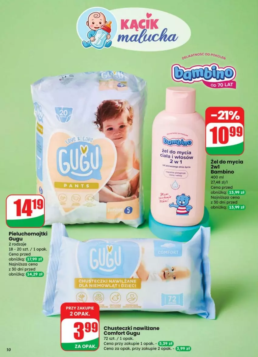 Gazetka promocyjna Dino - ważna 09.07 do 13.07.2025 - strona 2 - produkty: Chusteczki, Majtki, Pieluchomajtki