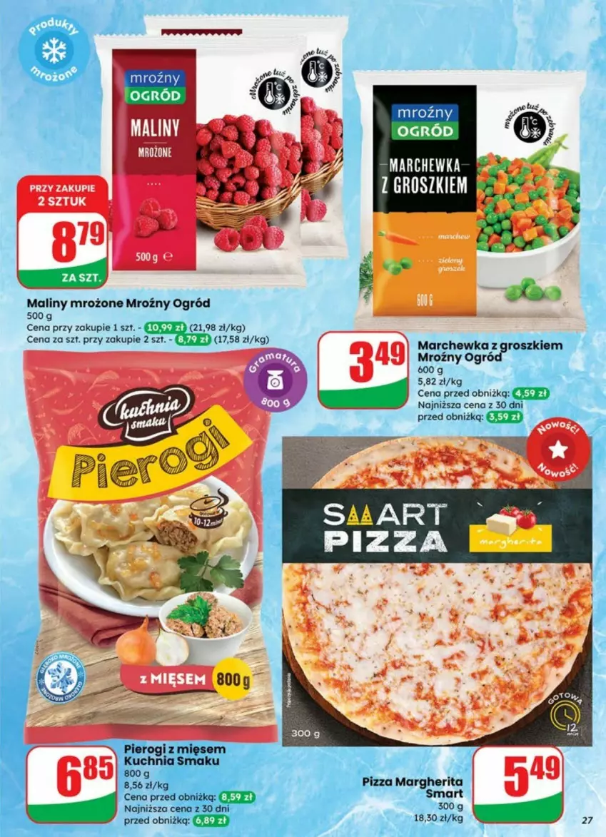 Gazetka promocyjna Dino - ważna 09.07 do 13.07.2025 - strona 20 - produkty: Kuchnia, Maliny, Marchewka, Ogród, Pierogi, Pizza, Pizza margherita