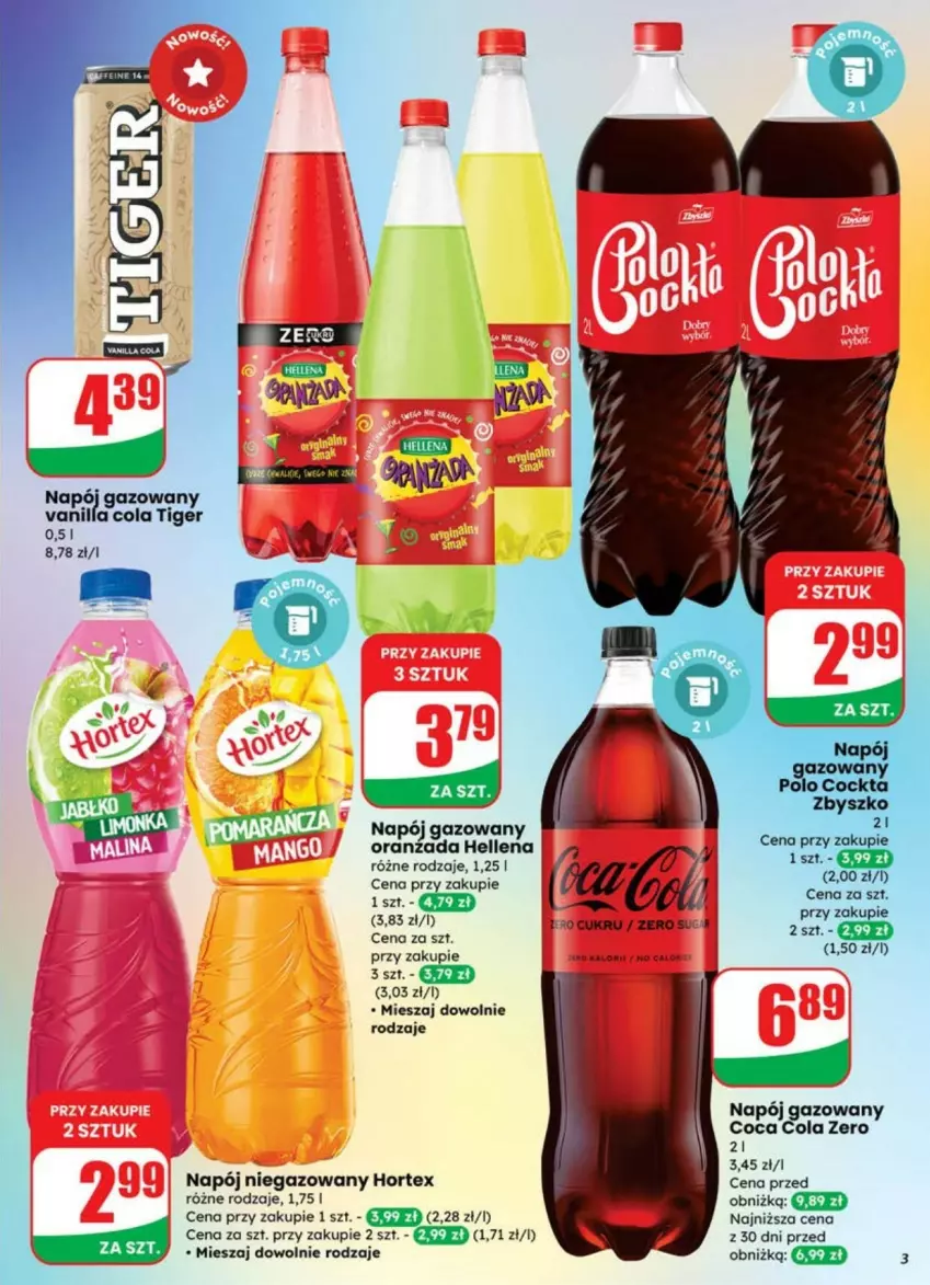 Gazetka promocyjna Dino - ważna 09.07 do 13.07.2025 - strona 23 - produkty: Hellena, Hortex, Napój, Napój gazowany, Oranżada, Tiger