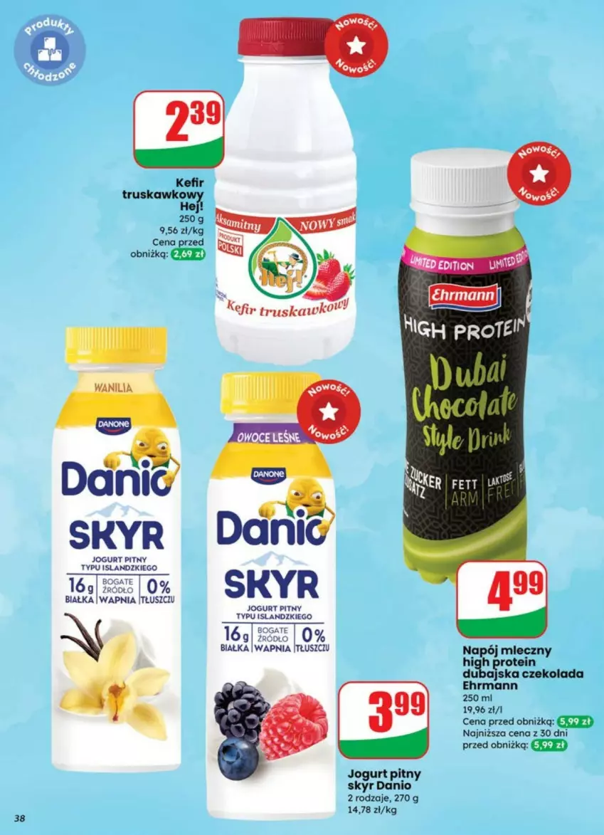 Gazetka promocyjna Dino - ważna 09.07 do 13.07.2025 - strona 32 - produkty: Czekolada, Danio, Isla, Jogurt, Jogurt pitny, Kefir, Napój, Napój mleczny, Por