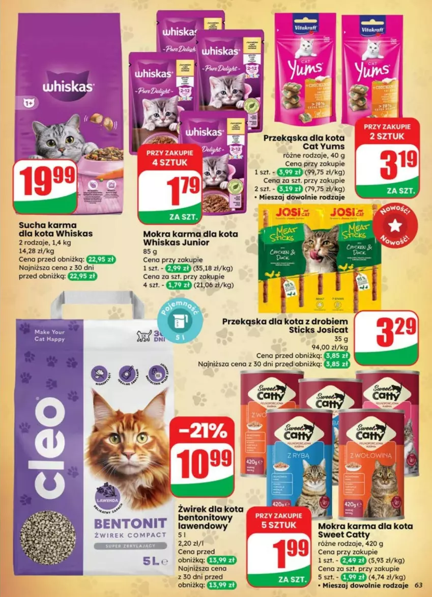 Gazetka promocyjna Dino - ważna 09.07 do 13.07.2025 - strona 60 - produkty: Gra, Mokra karma, Sucha karma, Whiskas