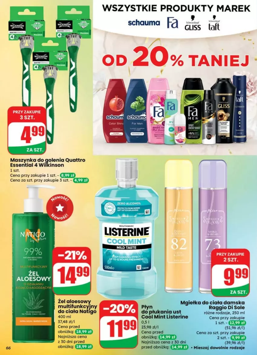 Gazetka promocyjna Dino - ważna 09.07 do 13.07.2025 - strona 63 - produkty: Fa, Listerine, Maszynka, Maszynka do golenia, Schauma, Szynka