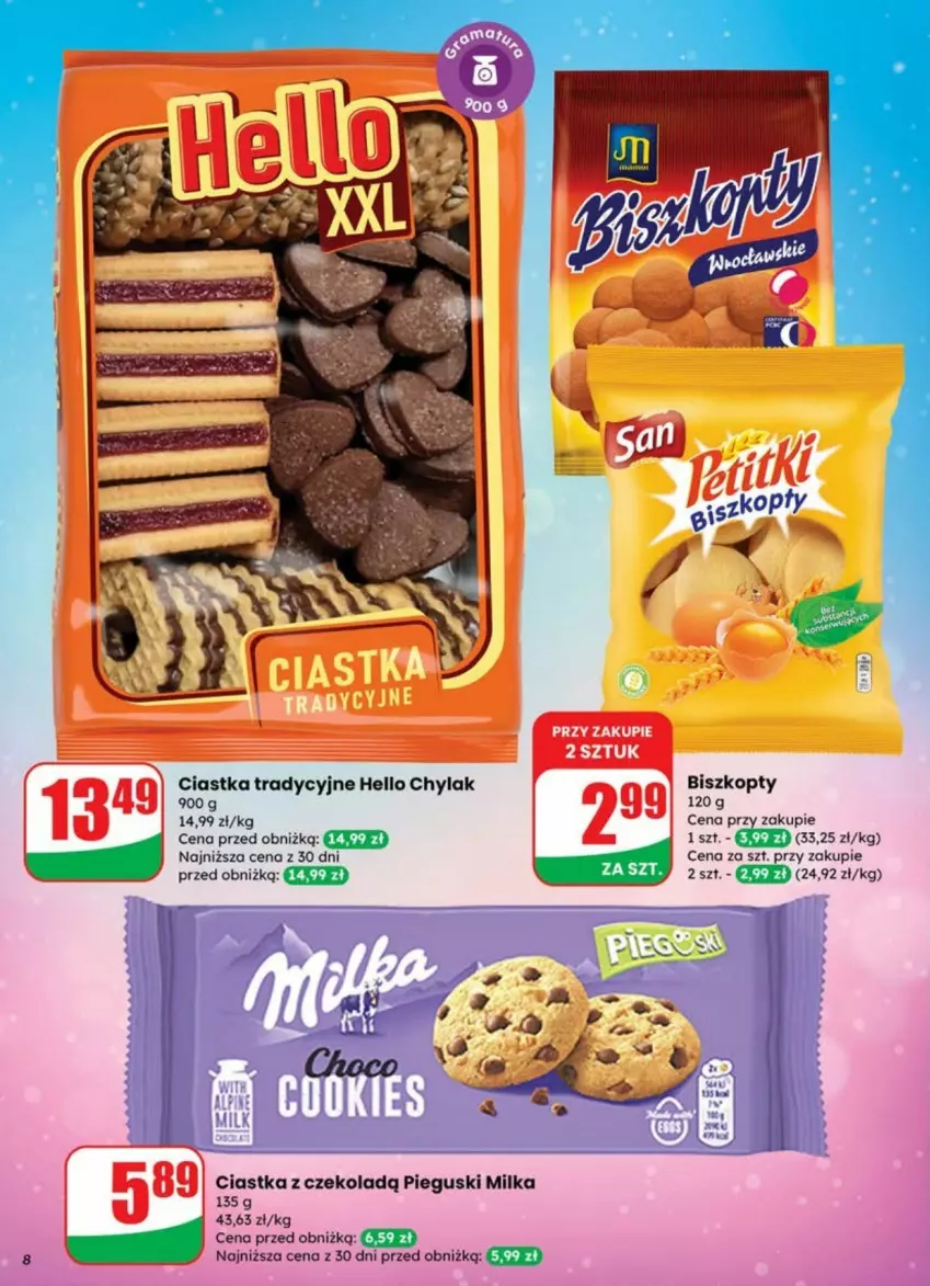 Gazetka promocyjna Dino - ważna 09.07 do 13.07.2025 - strona 70 - produkty: Biszkopty, Ciastka, Milka