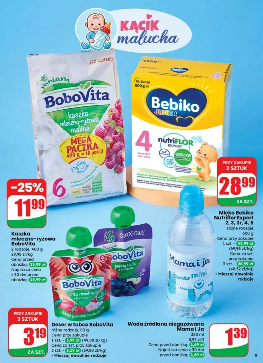 Gazetka promocyjna Dino - ważna 09.07 do 13.07.2025 - strona 71 - produkty: Bebiko, BoboVita, Deser, LANA, Ryż, Ser, Woda