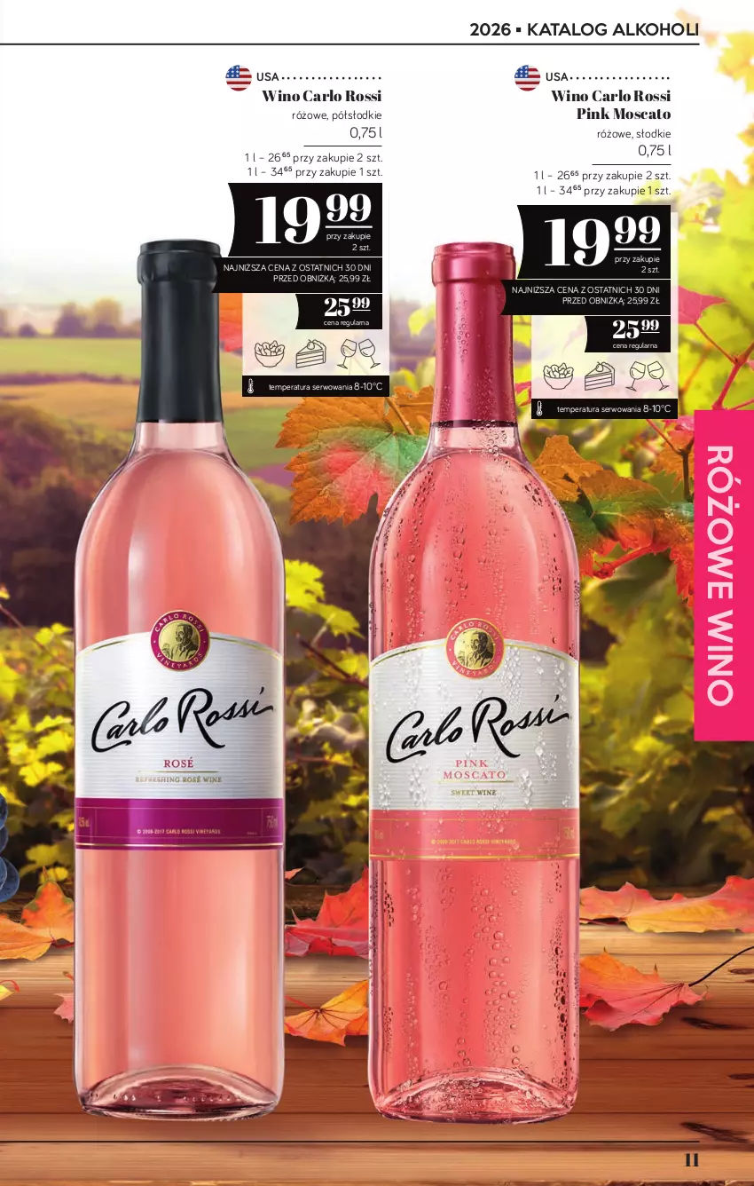 Gazetka promocyjna PoloMarket - Katalog alkoholi 19/2026 - ważna 08.10 do 21.10.2026 - strona 11 - produkty: Carlo Rossi, Ser, Wino