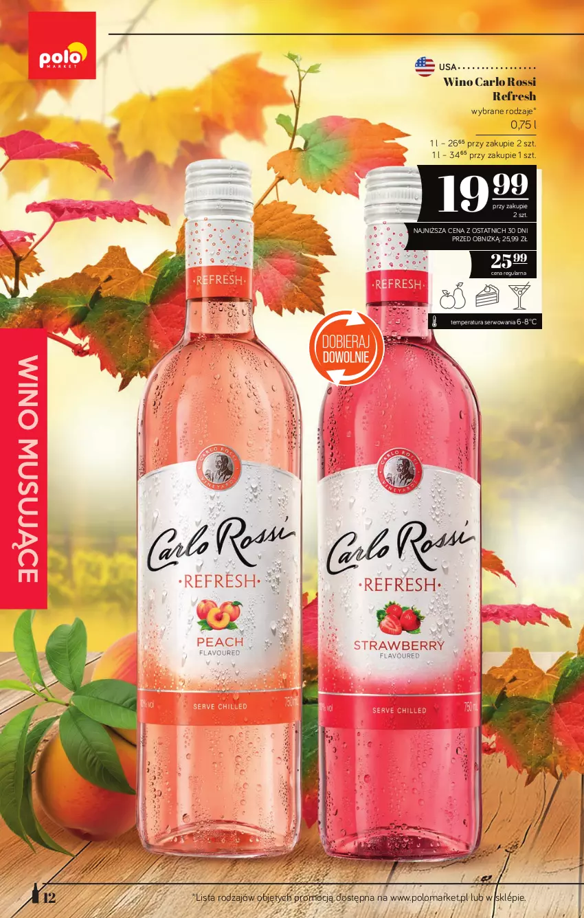 Gazetka promocyjna PoloMarket - Katalog alkoholi 19/2026 - ważna 08.10 do 21.10.2026 - strona 12 - produkty: Carlo Rossi, Mus, Ser, Wino, Wino musujące