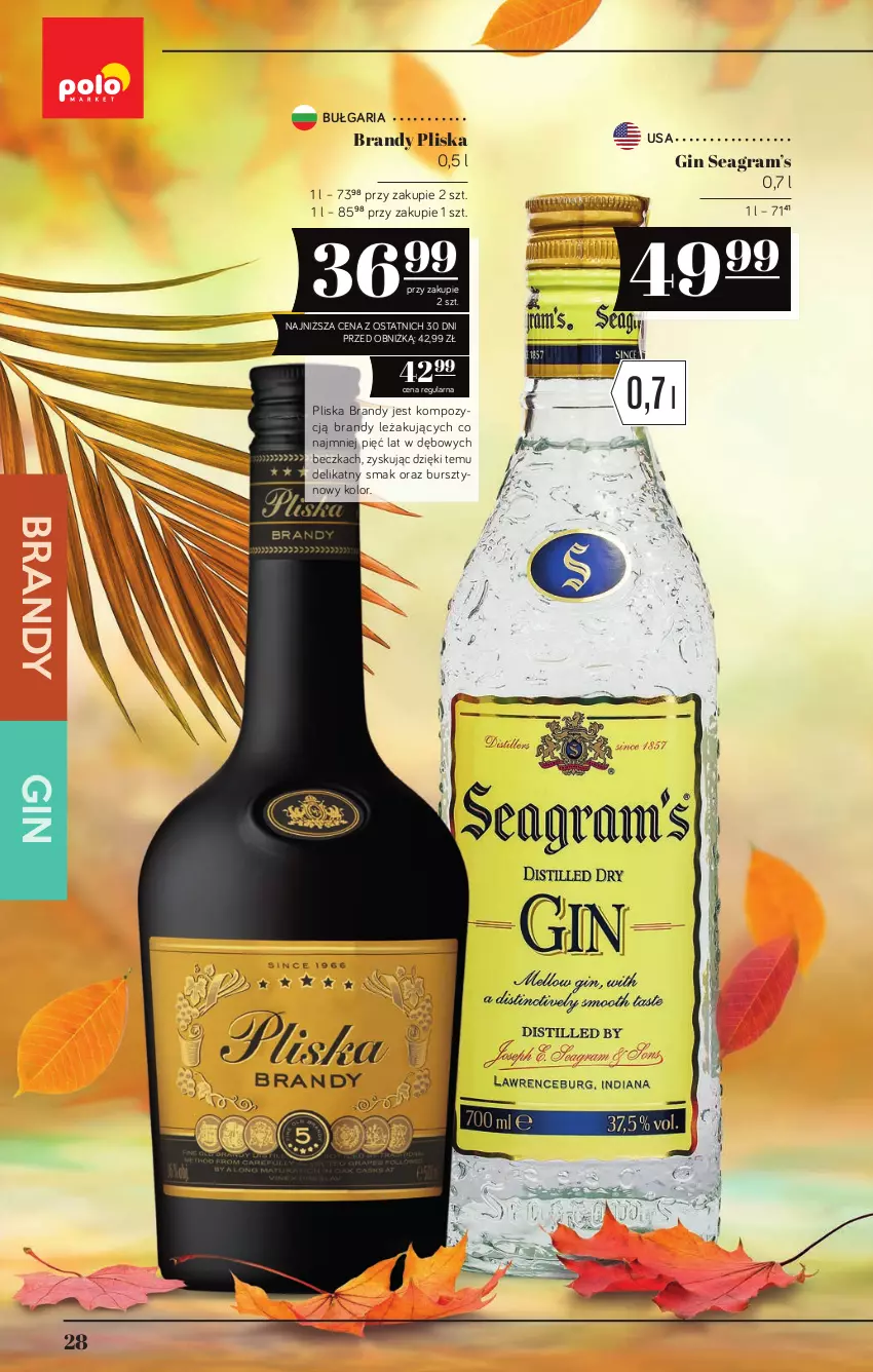 Gazetka promocyjna PoloMarket - Katalog alkoholi 19/2026 - ważna 08.10 do 21.10.2026 - strona 28 - produkty: Brandy, Bursztyn, Gin, Gra, Pliska