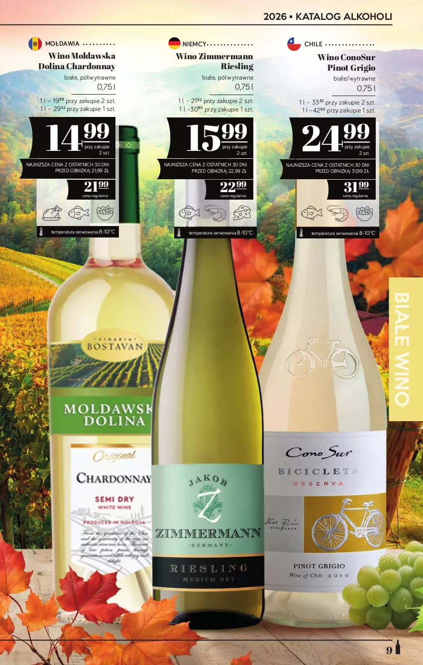 Gazetka promocyjna PoloMarket - Katalog alkoholi 19/2026 - ważna 08.10 do 21.10.2026 - strona 9 - produkty: Chardonnay, Pinot Grigio, Ser, Wino