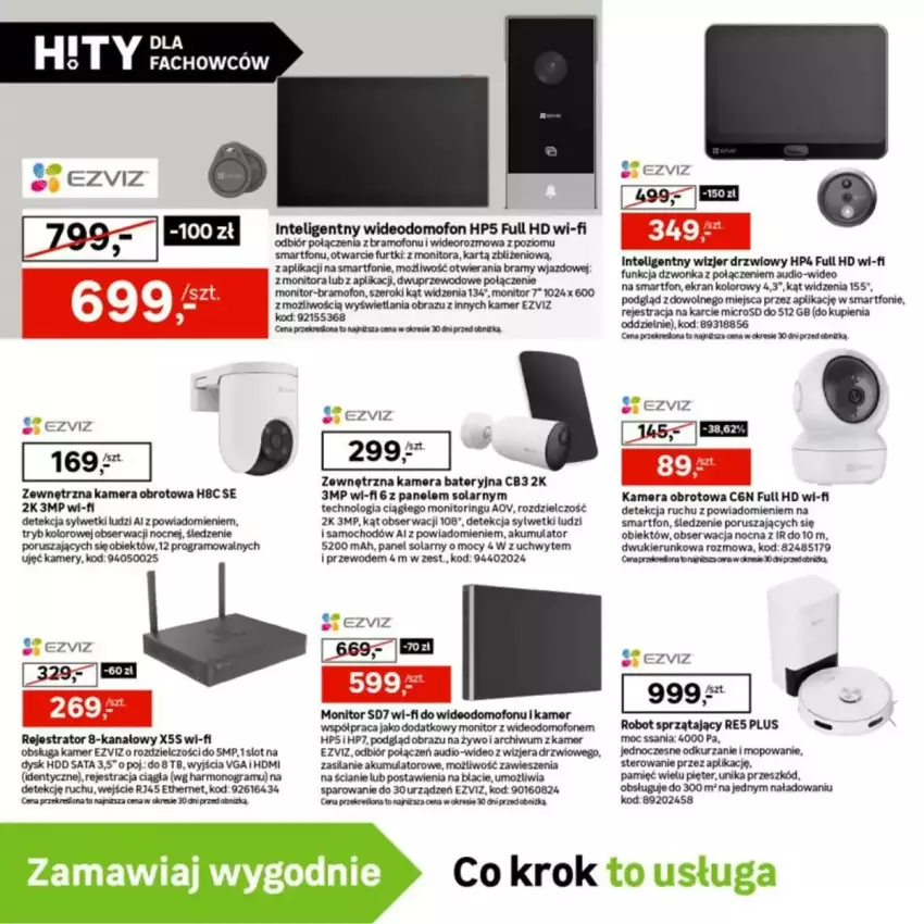 Gazetka promocyjna Leroy Merlin - ważna 12.03 do 13.04.2025 - strona 15 - produkty: Akumulator, Domofon, Drzwi, Fa, Gra, HP, Intel, Kamera, Kamery, Monitor, Mop, Obraz, Por, Robot, Robot sprzątający, Ser, Silan, Smartfon, Wideodomofon