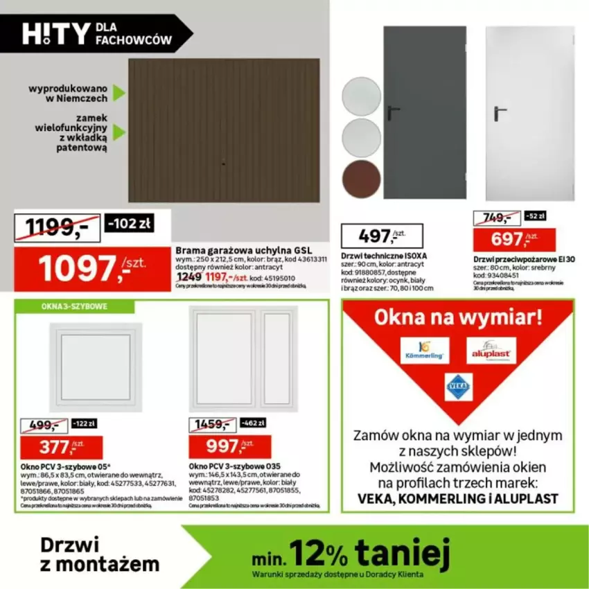 Gazetka promocyjna Leroy Merlin - ważna 12.03 do 13.04.2025 - strona 37 - produkty: Cynk, Drzwi, Garaż, Okno, Rama