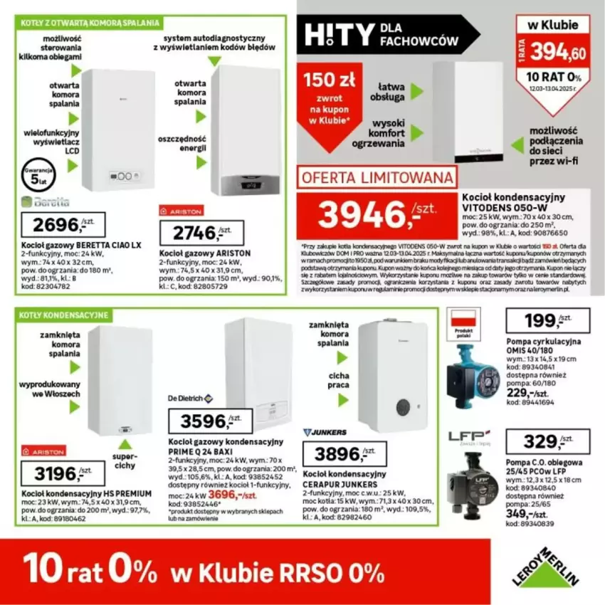 Gazetka promocyjna Leroy Merlin - ważna 12.03 do 13.04.2025 - strona 7 - produkty: HP, Koc, Kocioł gazowy, Olej, Pur, Rama