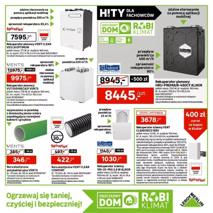 Gazetka promocyjna Leroy Merlin - ważna 12.03 do 13.04.2025 - strona 9 - produkty: Dior, Gra, Piec, Por, Rama, Rura, Tran, Zupa