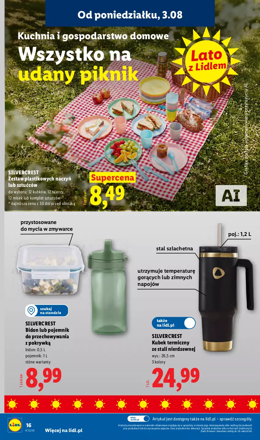Gazetka promocyjna Lidl - Gazetka ważna od 03.08. do 08.08. - ważna 03.08 do 08.08.2026 - strona 18 - produkty: Gra, Grafika, Kubek, Kubek termiczny, Kuchnia, Pojemnik, Pojemnik do przechowywania, Silvercrest, Talerz