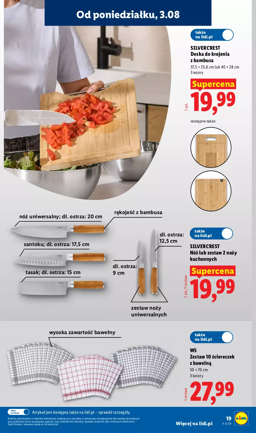 Gazetka promocyjna Lidl - Gazetka ważna od 03.08. do 08.08. - ważna 03.08 do 08.08.2026 - strona 21 - produkty: Deska do krojenia, Noż, Nóż uniwersalny, Silvercrest, Sok