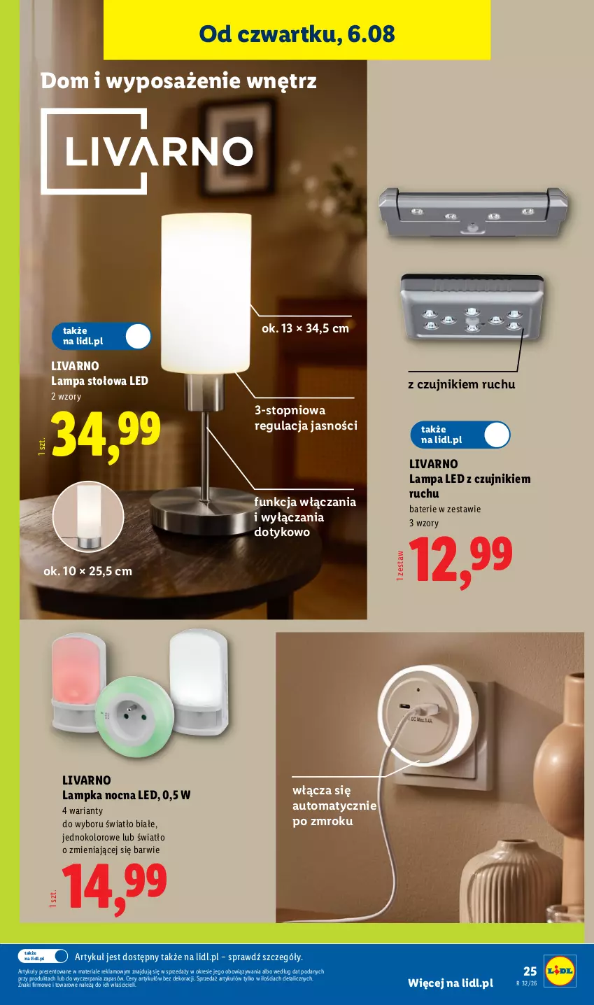 Gazetka promocyjna Lidl - Gazetka ważna od 03.08. do 08.08. - ważna 03.08 do 08.08.2026 - strona 31 - produkty: Ivar, Lampa, Lampa LED, Lampa stołowa, Top