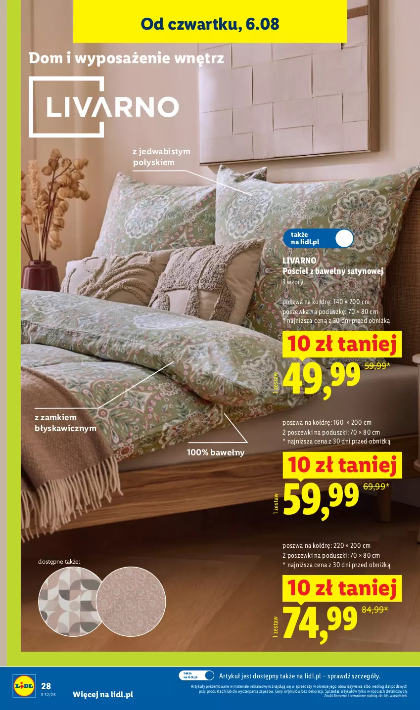 Gazetka promocyjna Lidl - Gazetka ważna od 03.08. do 08.08. - ważna 03.08 do 08.08.2026 - strona 34 - produkty: Ivar, Pościel, Poszewka