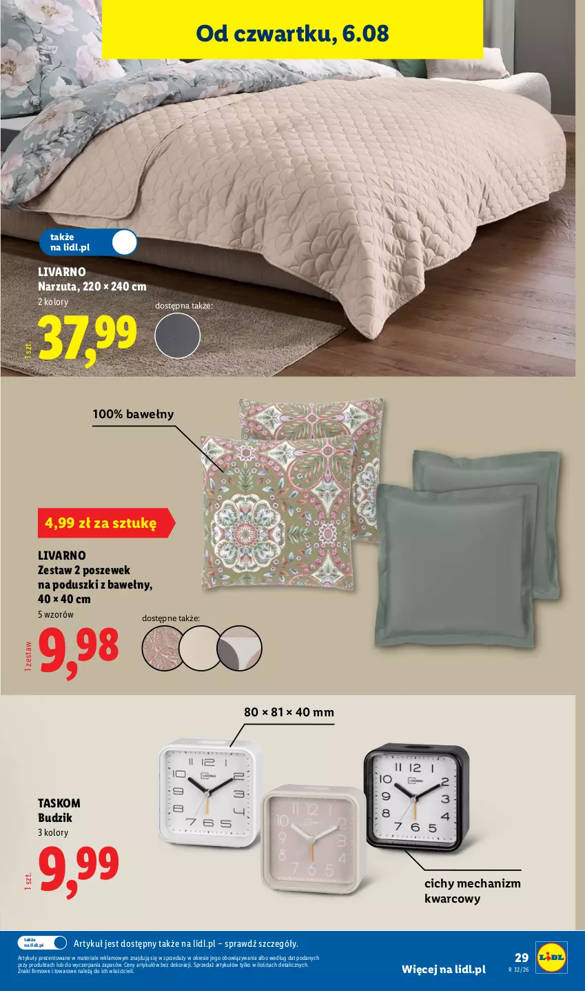 Gazetka promocyjna Lidl - Gazetka ważna od 03.08. do 08.08. - ważna 03.08 do 08.08.2026 - strona 35 - produkty: Budzik, Ivar, Narzuta
