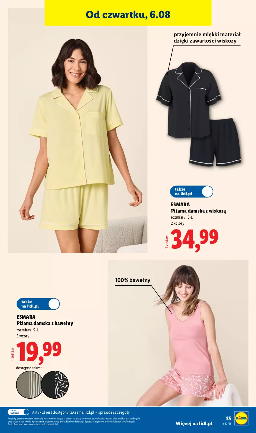 Gazetka promocyjna Lidl - Gazetka ważna od 03.08. do 08.08. - ważna 03.08 do 08.08.2026 - strona 41 - produkty: Piżama