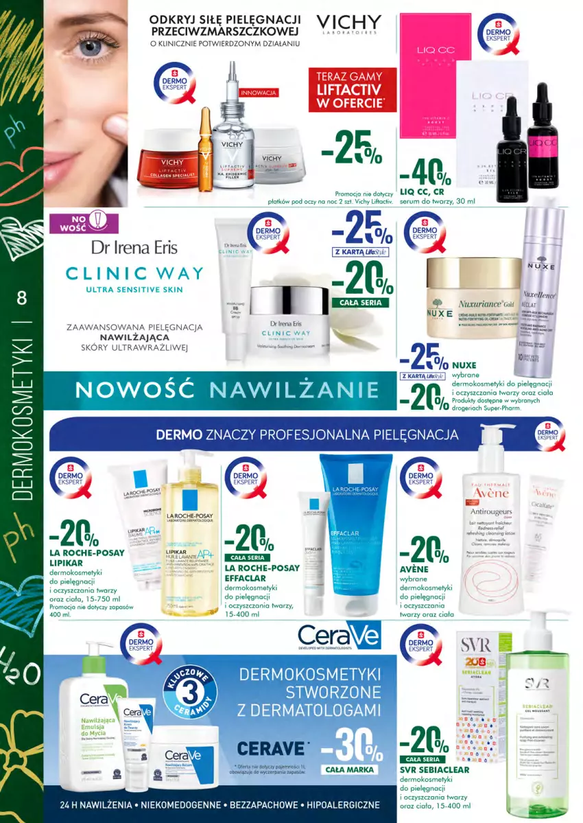 Gazetka promocyjna Super Pharm - Gazetka - ważna 02.09 do 15.09.2021 - strona 8 - produkty: CeraVe, Clin, Emulsja, Fa, La Roche-Posay, Lipikar, Mars, Por, Rum, Ser, Serum, Serum do twarzy, SVR, Tera, Vichy