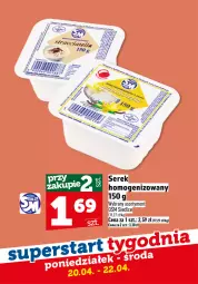 Gazetka promocyjna Topaz - Gazetka - Gazetka - ważna od 22.04 do 22.04.2026 - strona 4 - produkty: Ser, Serek homogenizowany, Serek, Fa
