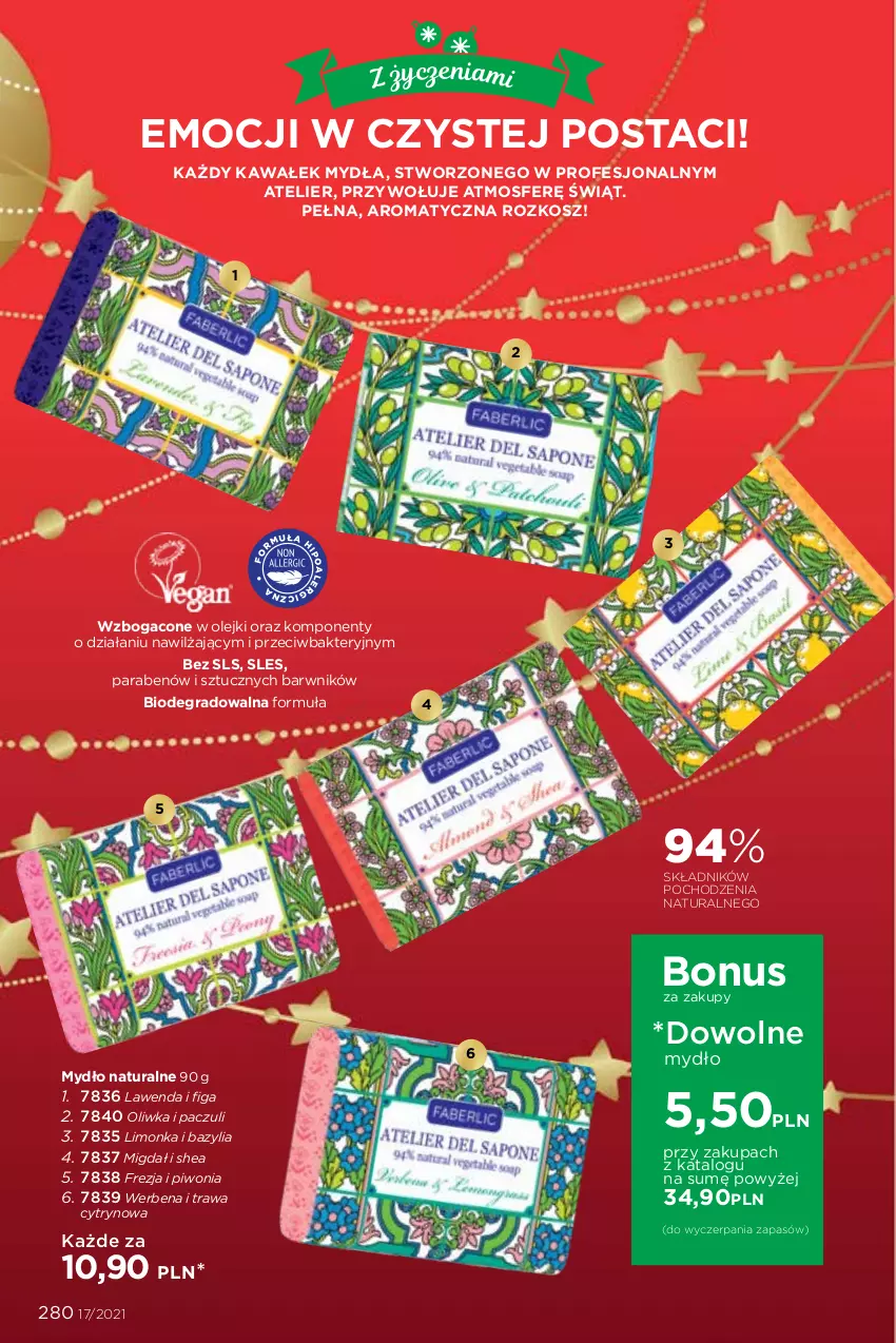 Gazetka promocyjna Faberlic - Gazetka - ważna 22.11 do 05.12.2021 - strona 280 - produkty: Bazyl, Bazylia, Gra, Kawa, Kosz, Limonka, Mydło, Olej, Piwo, Wałek