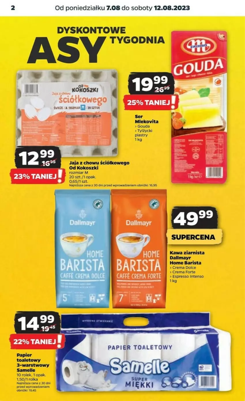 Gazetka promocyjna Netto - ważna 07.08 do 12.08.2023 - strona 12 - produkty: Gouda, Jaja, Kawa, Kawa ziarnista, Papier, Papier toaletowy