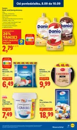 Gazetka promocyjna Lidl - GAZETKA - Gazetka - ważna od 10.09 do 10.09.2025 - strona 19 - produkty: Mozzarella, Ser, Danone, Jogurt, Wazon, Serek homogenizowany, Sałat, Serek, Pilos, Camembert, Danio