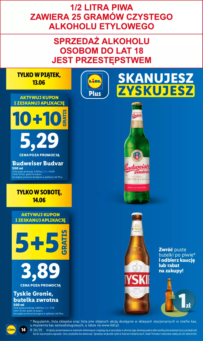 Gazetka promocyjna Lidl - GAZETKA - ważna 12.06 do 14.06.2025 - strona 14 - produkty: Gra, Ser, Tyskie