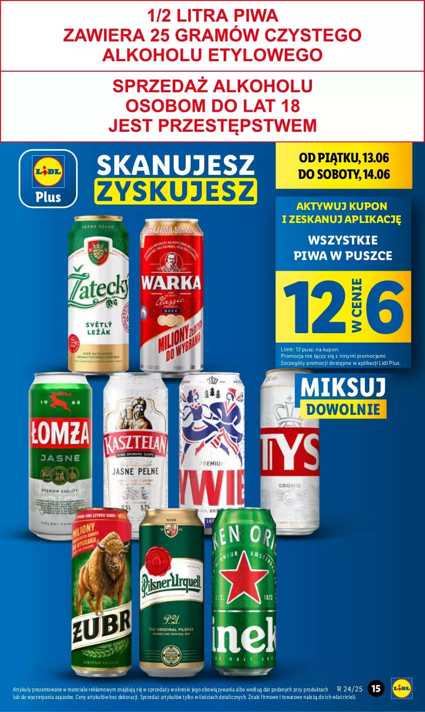 Gazetka promocyjna Lidl - GAZETKA - ważna 12.06 do 14.06.2025 - strona 15 - produkty: Piwa