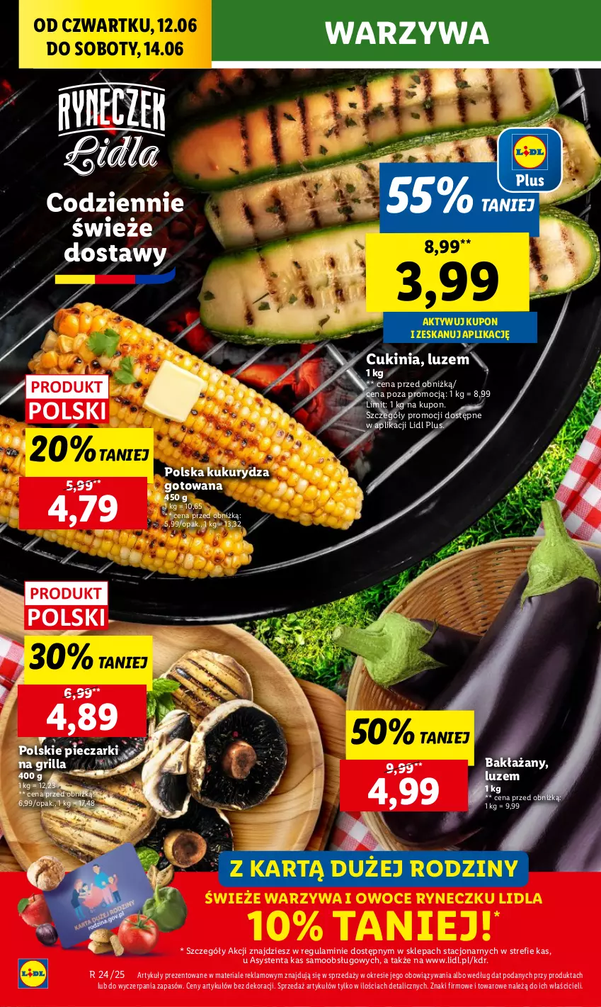 Gazetka promocyjna Lidl - GAZETKA - ważna 12.06 do 14.06.2025 - strona 22 - produkty: Grill, Kukurydza, Owoce, Piec, Warzywa, Warzywa i owoce