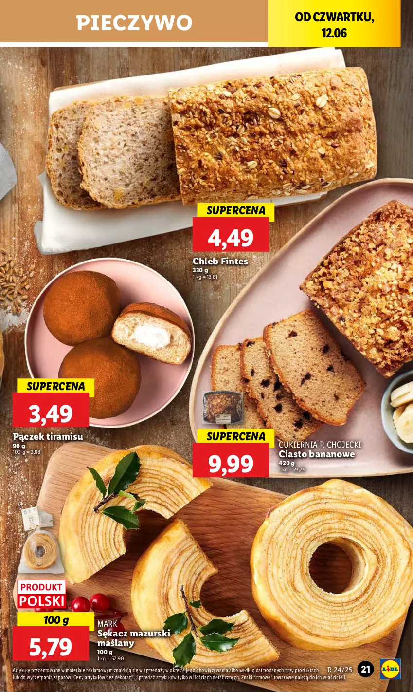 Gazetka promocyjna Lidl - GAZETKA - ważna 12.06 do 14.06.2025 - strona 25 - produkty: Chleb, Cukier, Pączek, Piec, Pieczywo, Sękacz