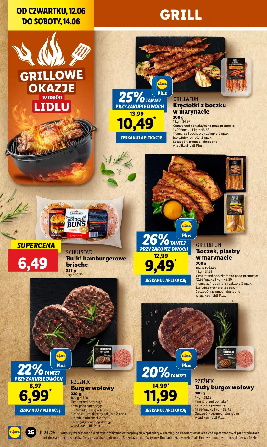 Gazetka promocyjna Lidl - GAZETKA - ważna 12.06 do 14.06.2025 - strona 30 - produkty: Boczek, Burger, Grill, Hamburger